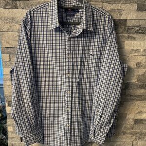 Men's vineyard vines Blue Checkered Shirt
